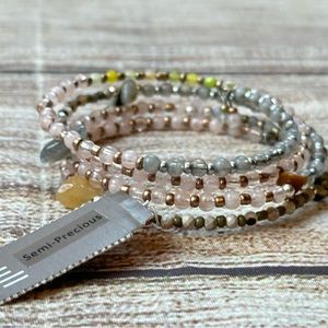 NWT J Jill Golden Hour Beaded Coil Bracelet